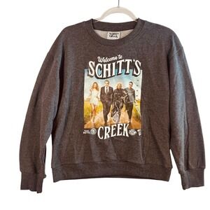 Schitts Creek Womens XS Gray Graphic Sweatshirt NWT TV Show Fan David Rose Moira
